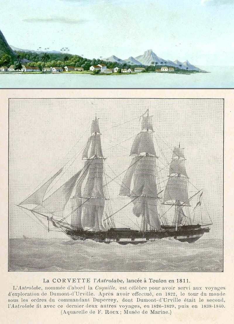 Image article, Vue de l'île Bora-Bora (détail), Ambroise Tardieu
La corvette La coquille, Musée de la marine